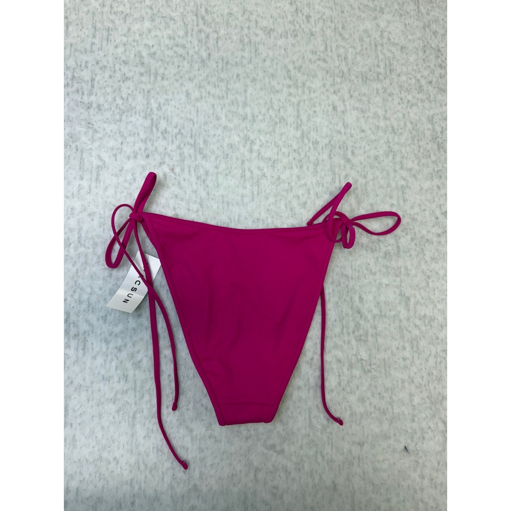 PacSun Swim Womens Pink Side Tie Bikini Bottoms Large NWT 0339-066 - Picture 4 of 5